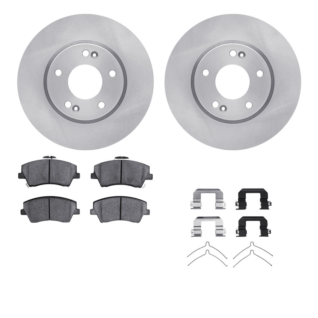 Dynamic Friction 6512-03341 - Brake Kit - Quickstop Rotors and 5000 Brake Pads With Hardware