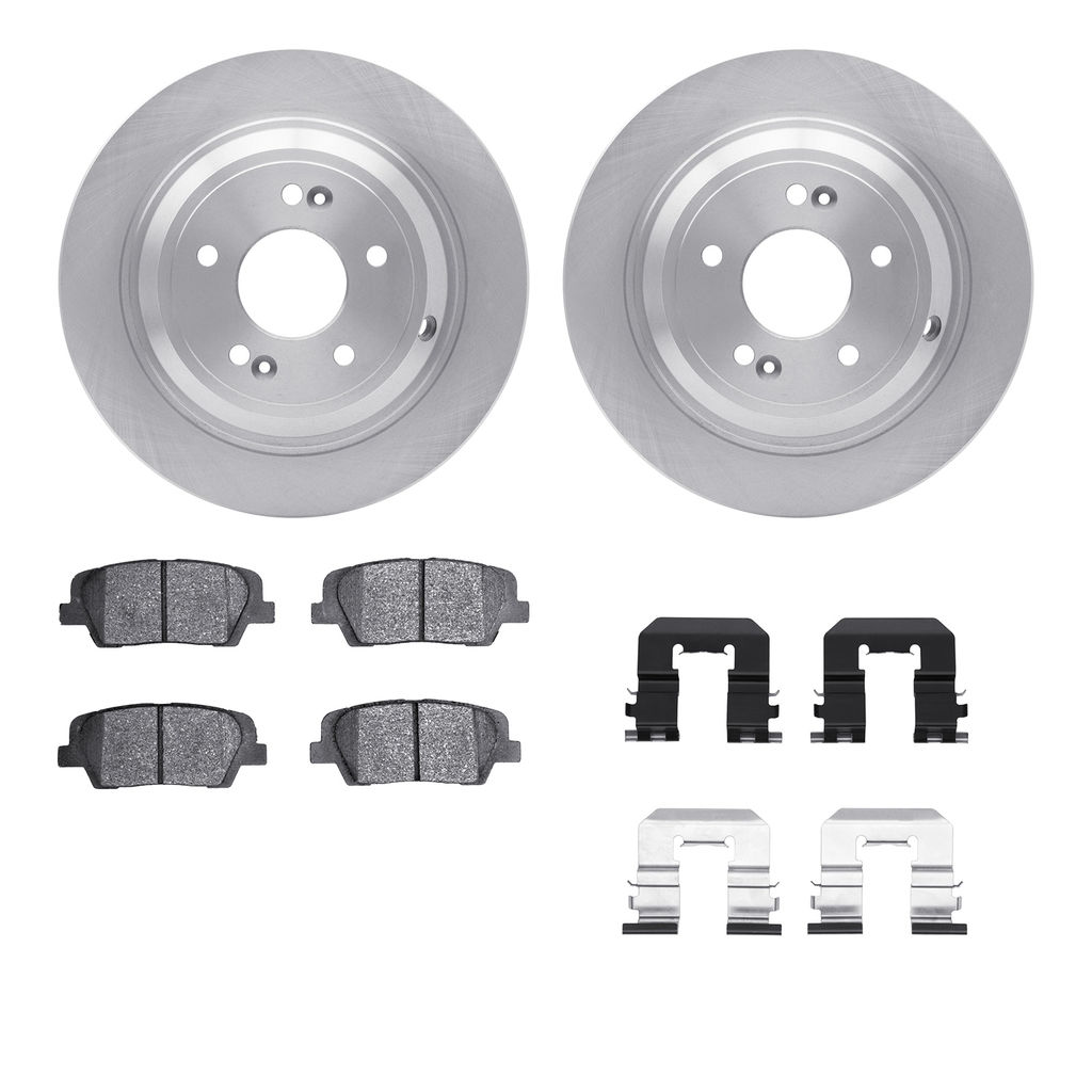 Dynamic Friction 6512-03350 - Brake Kit - Quickstop Rotors and 5000 Brake Pads With Hardware