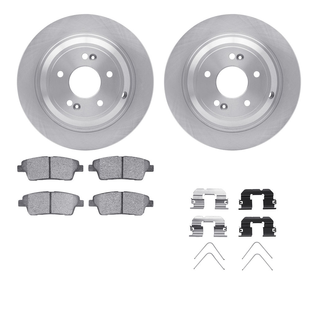 Dynamic Friction 6512-03351 - Brake Kit - Quickstop Rotors and 5000 Brake Pads With Hardware