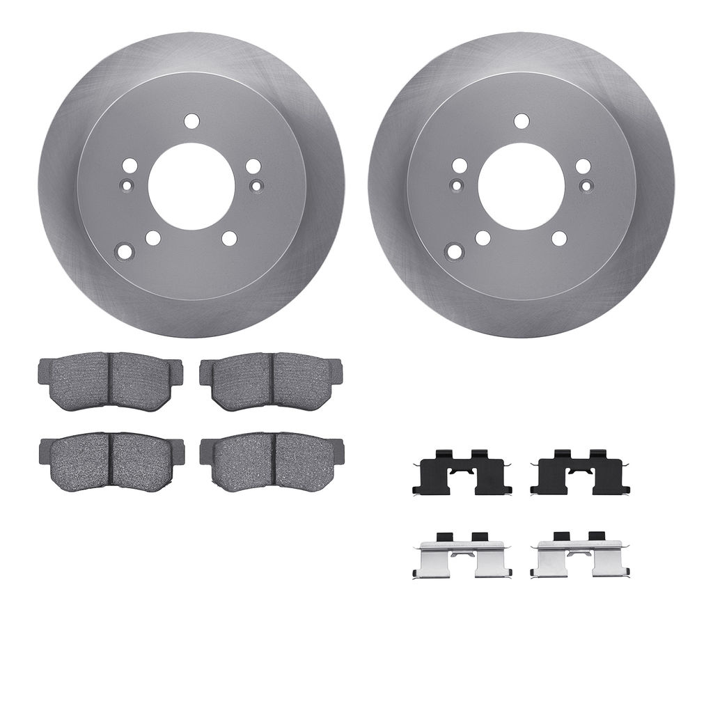 Dynamic Friction 6512-03376 - Brake Kit - Quickstop Rotors and 5000 Brake Pads With Hardware