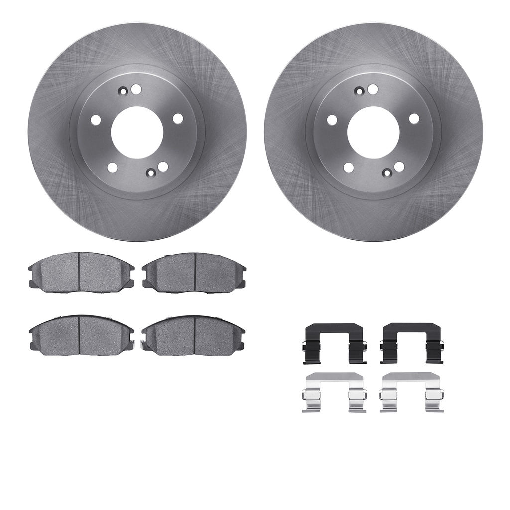 Dynamic Friction 6512-03381 - Brake Kit - Quickstop Rotors and 5000 Brake Pads With Hardware