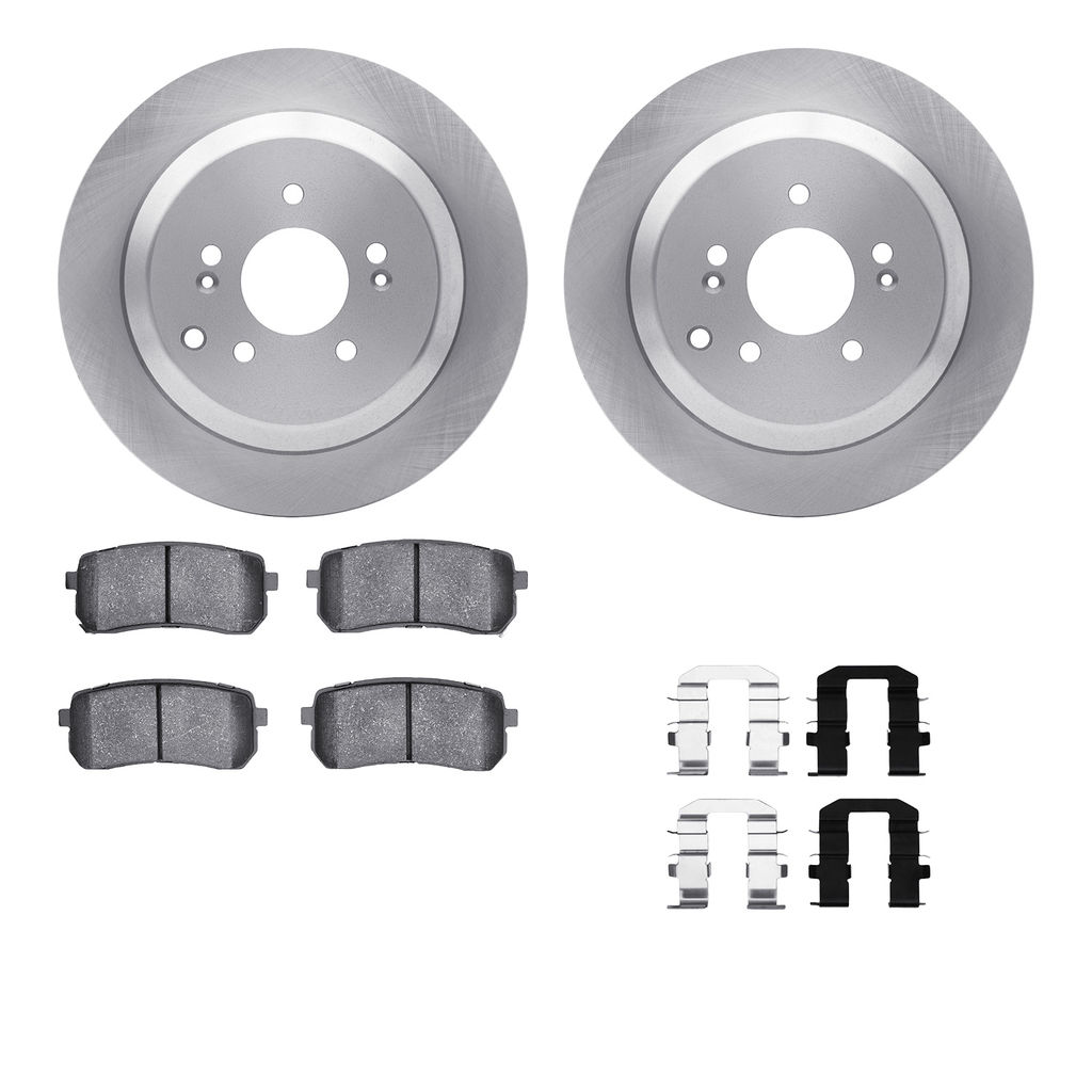 Dynamic Friction 6512-03390 - Brake Kit - Quickstop Rotors and 5000 Brake Pads With Hardware