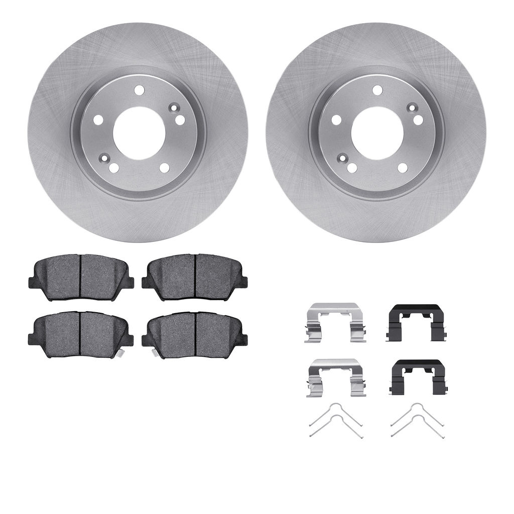 Dynamic Friction 6512-03402 - Brake Kit - Quickstop Rotors and 5000 Brake Pads With Hardware