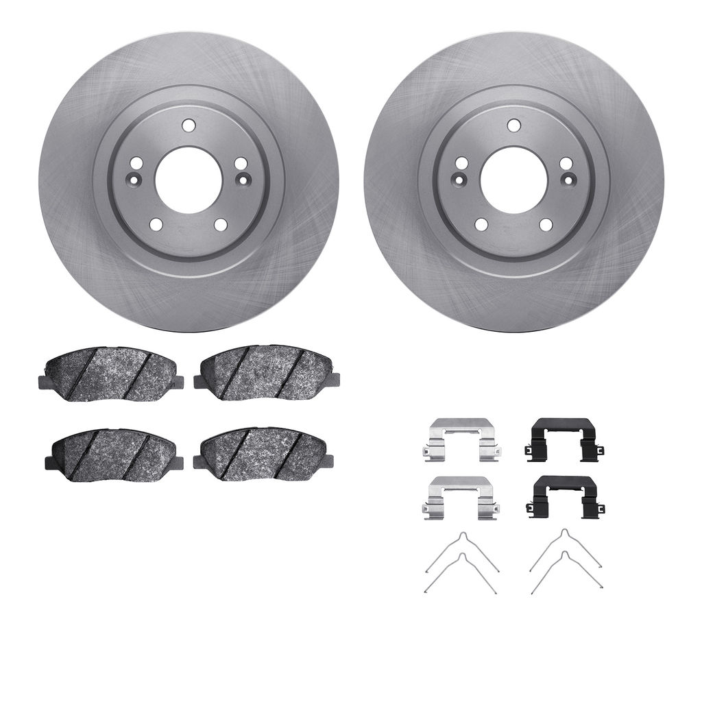Dynamic Friction 6512-03416 - Brake Kit - Quickstop Rotors and 5000 Brake Pads With Hardware