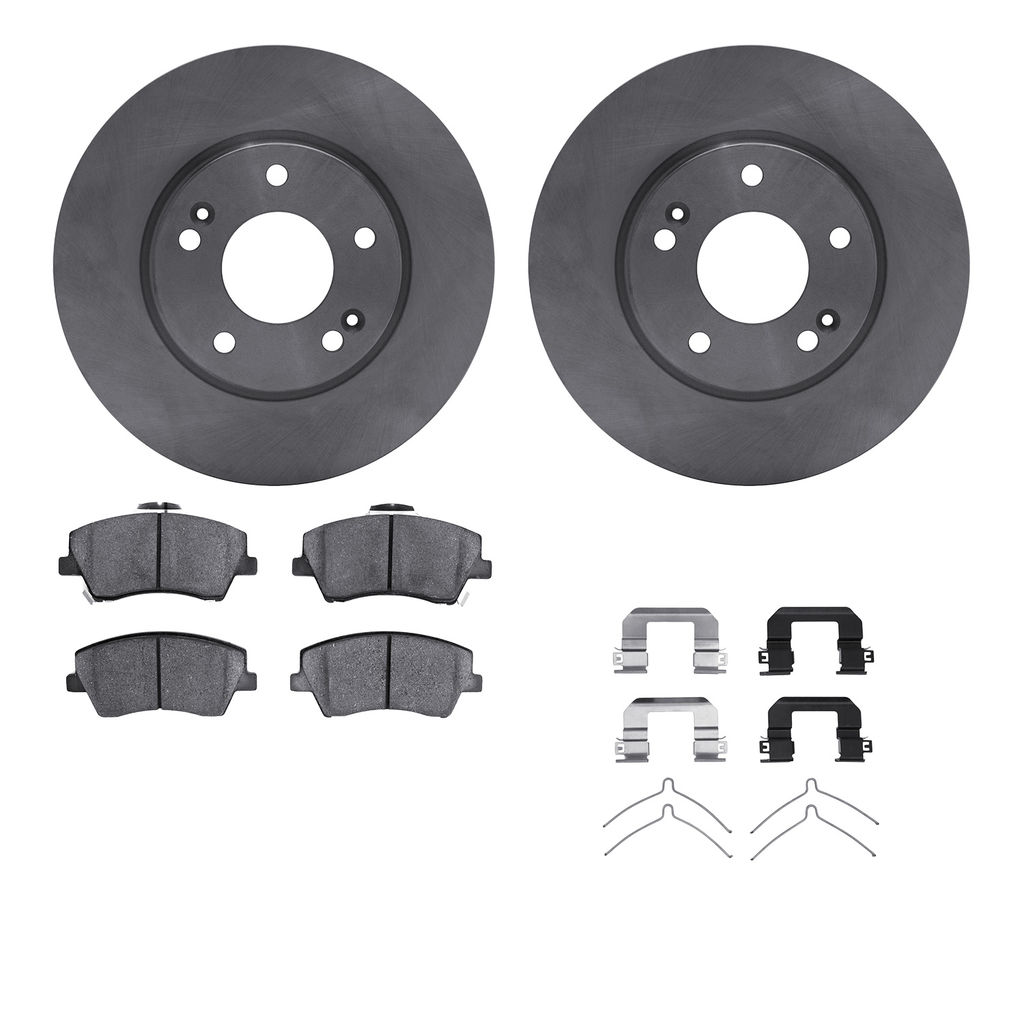 Dynamic Friction 6512-03432 - Brake Kit - Quickstop Rotors and 5000 Brake Pads With Hardware