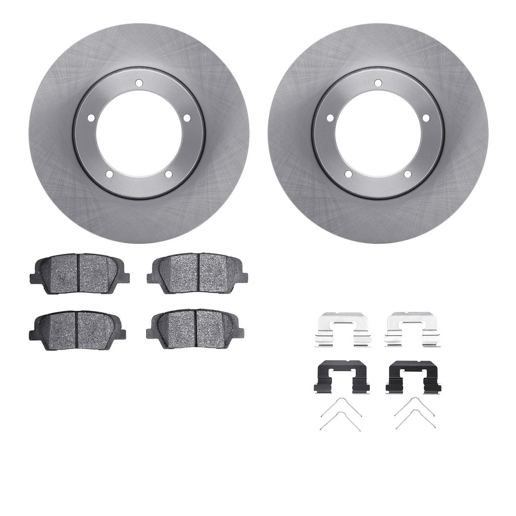 Dynamic Friction 6512-03435 - Brake Kit - Quickstop Rotors and 5000 Brake Pads With Hardware