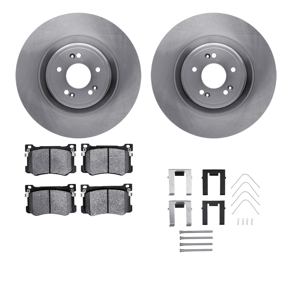 Dynamic Friction 6512-03441 - Brake Kit - Quickstop Rotors and 5000 Brake Pads With Hardware
