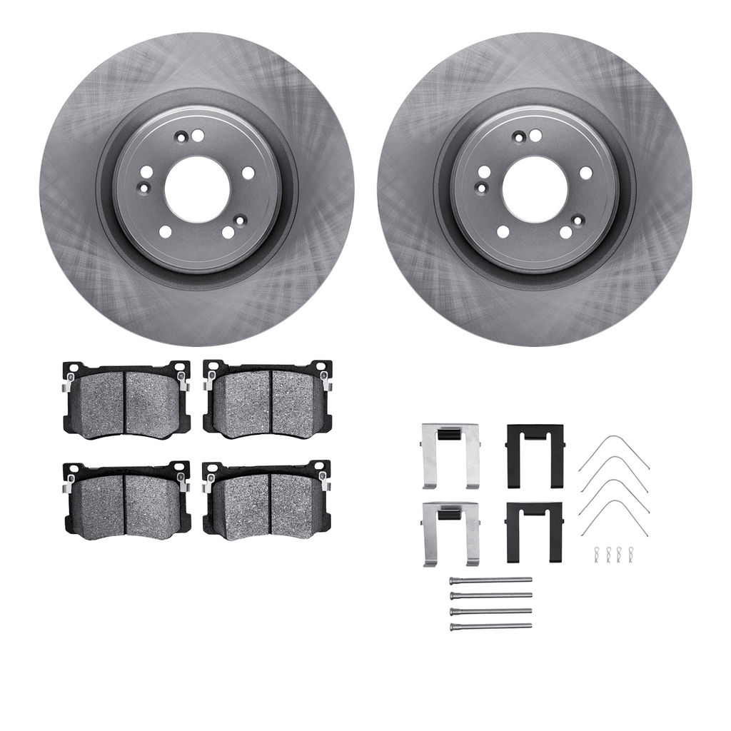 Dynamic Friction 6512-03444 - Brake Kit - Quickstop Rotors and 5000 Brake Pads With Hardware