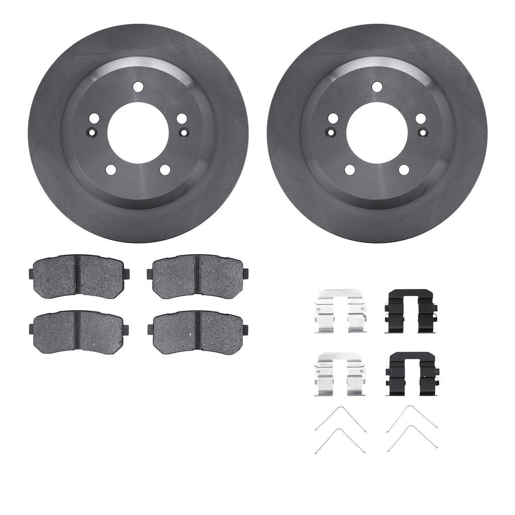 Dynamic Friction 6512-03453 - Brake Kit - Quickstop Rotors and 5000 Brake Pads With Hardware