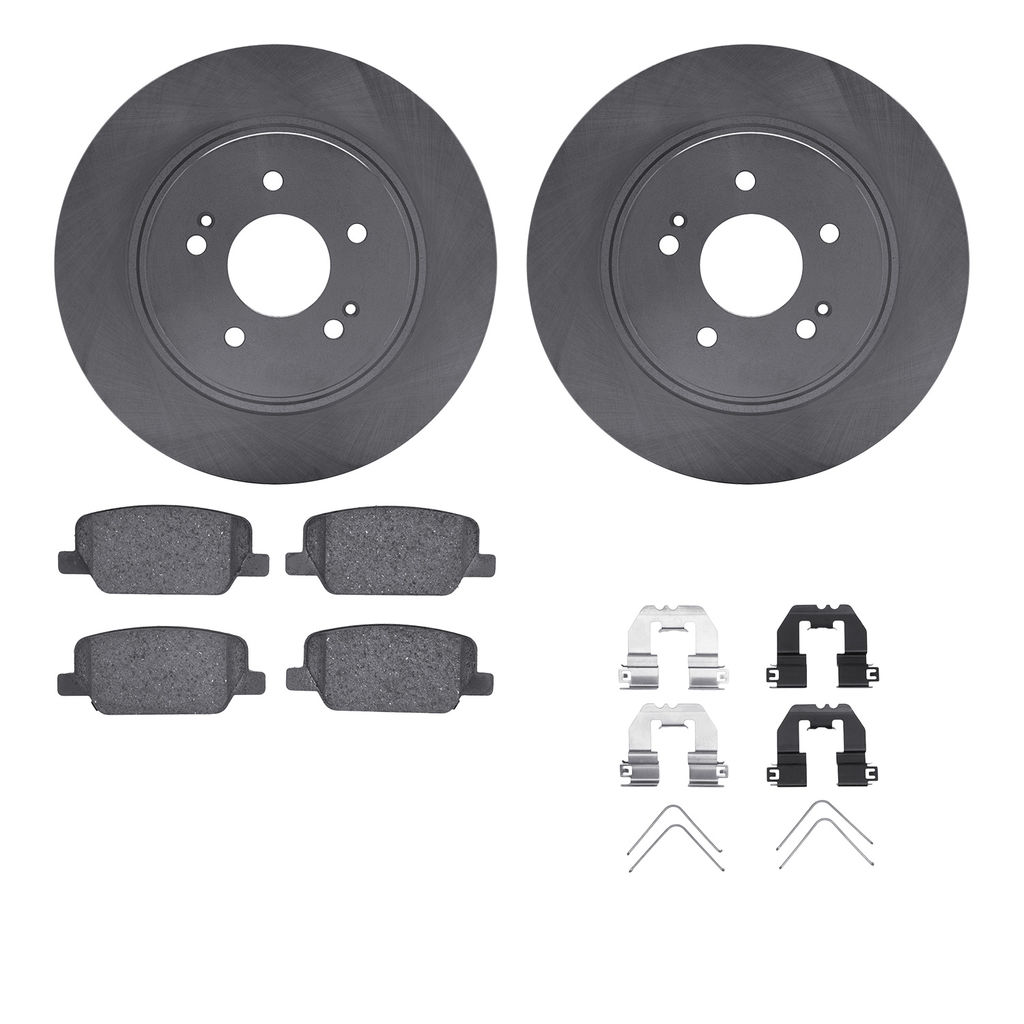 Dynamic Friction 6512-03456 - Brake Kit - Quickstop Rotors and 5000 Brake Pads With Hardware