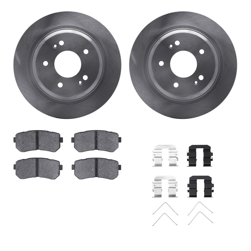 Dynamic Friction 6512-03465 - Brake Kit - Quickstop Rotors and 5000 Brake Pads With Hardware