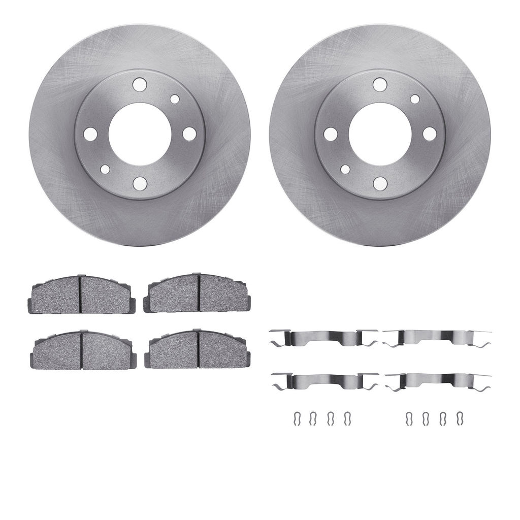 Dynamic Friction 6512-07011 - Brake Kit - Quickstop Rotors and 5000 Brake Pads With Hardware