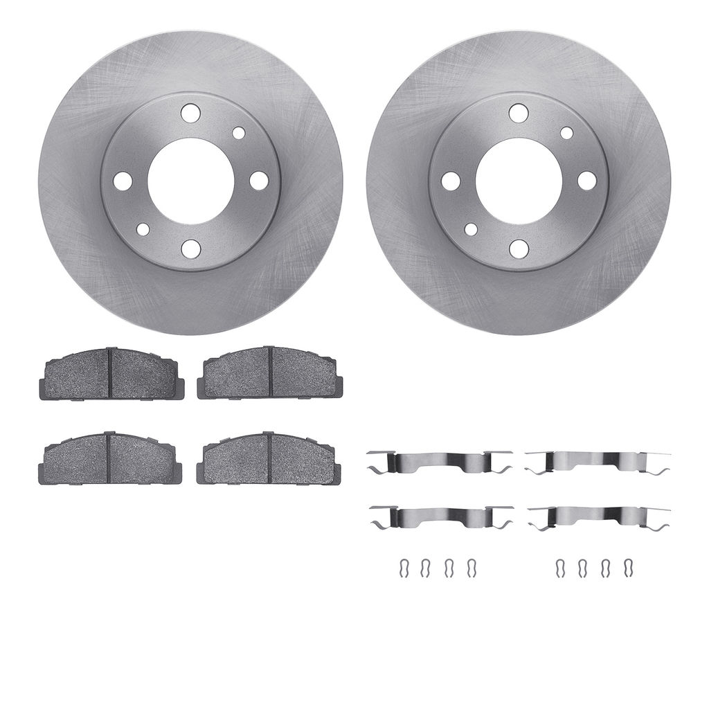 Dynamic Friction 6512-07012 - Brake Kit - Quickstop Rotors and 5000 Brake Pads With Hardware
