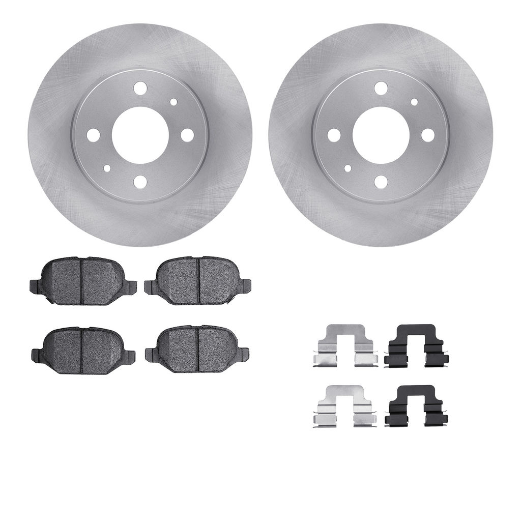 Dynamic Friction 6512-07018 - Brake Kit - Quickstop Rotors and 5000 Brake Pads With Hardware