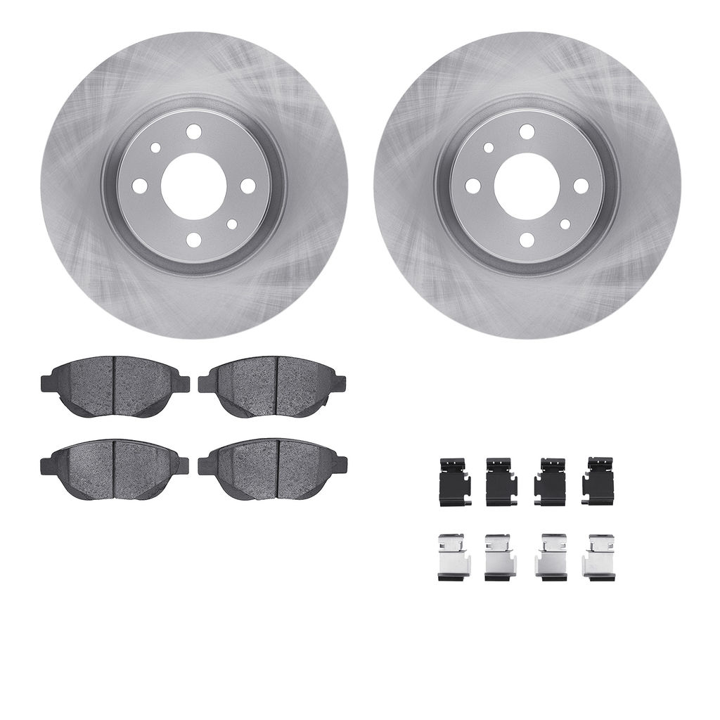 Dynamic Friction 6512-07027 - Brake Kit - Quickstop Rotors and 5000 Brake Pads With Hardware
