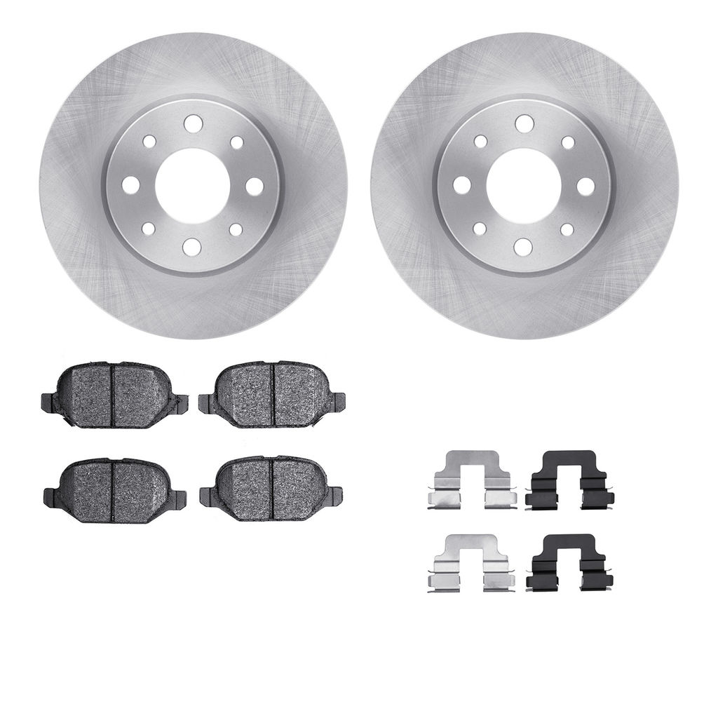 Dynamic Friction 6512-07030 - Brake Kit - Quickstop Rotors and 5000 Brake Pads With Hardware