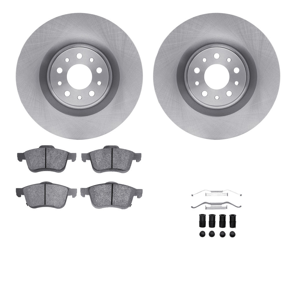 Dynamic Friction 6512-07033 - Brake Kit - Quickstop Rotors and 5000 Brake Pads With Hardware