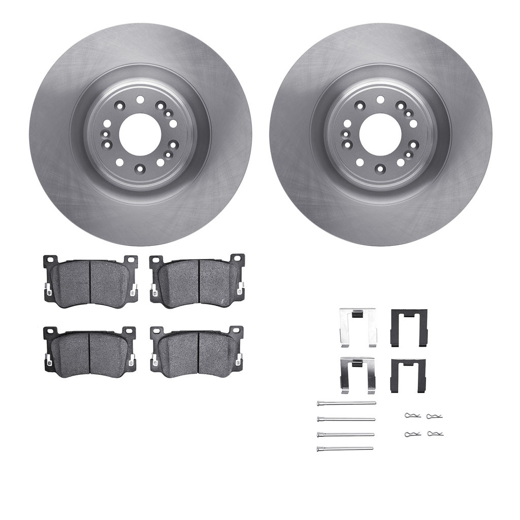 Dynamic Friction 6512-10005 - Brake Kit - Quickstop Rotors and 5000 Brake Pads With Hardware