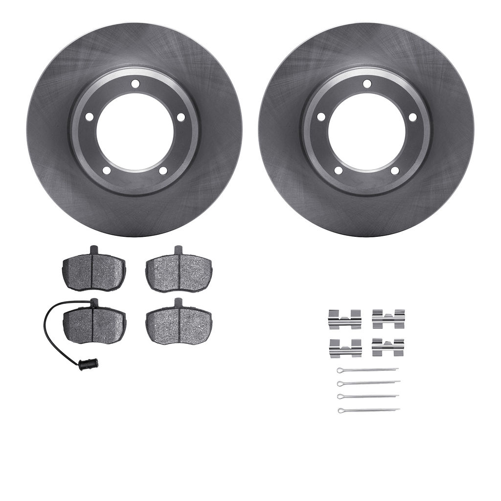 Dynamic Friction 6512-11033 - Brake Kit - Quickstop Rotors and 5000 Brake Pads With Hardware