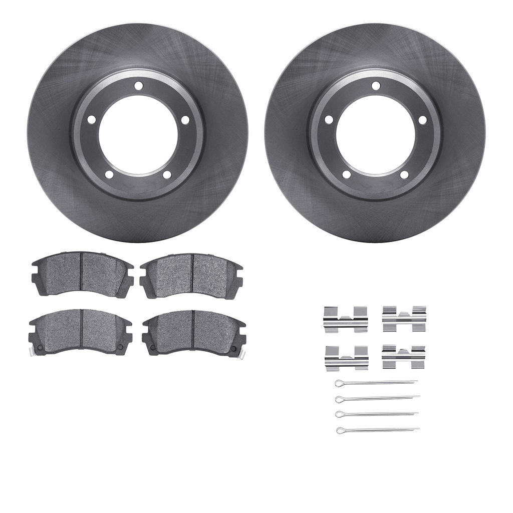 Dynamic Friction 6512-11034 - Brake Kit - Quickstop Rotors and 5000 Brake Pads With Hardware