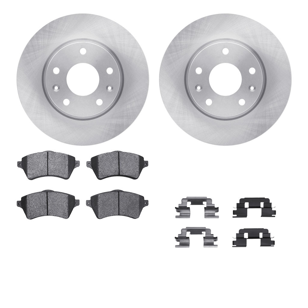 Dynamic Friction 6512-11066 - Brake Kit - Quickstop Rotors and 5000 Brake Pads With Hardware