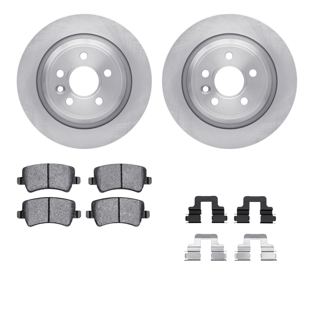 Dynamic Friction 6512-11136 - Brake Kit - Quickstop Rotors and 5000 Brake Pads With Hardware