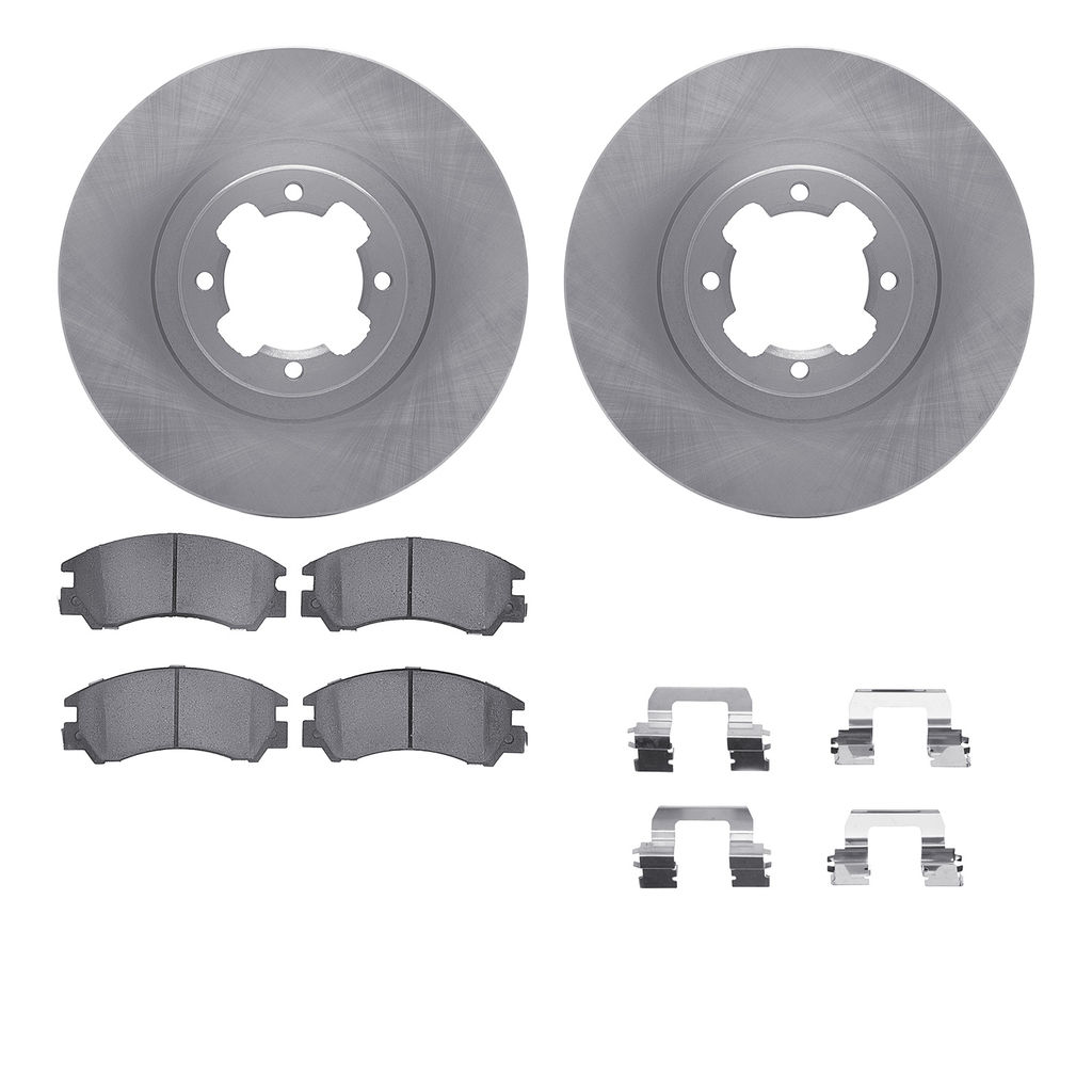 Dynamic Friction 6512-13042 - Brake Kit - Quickstop Rotors and 5000 Brake Pads With Hardware