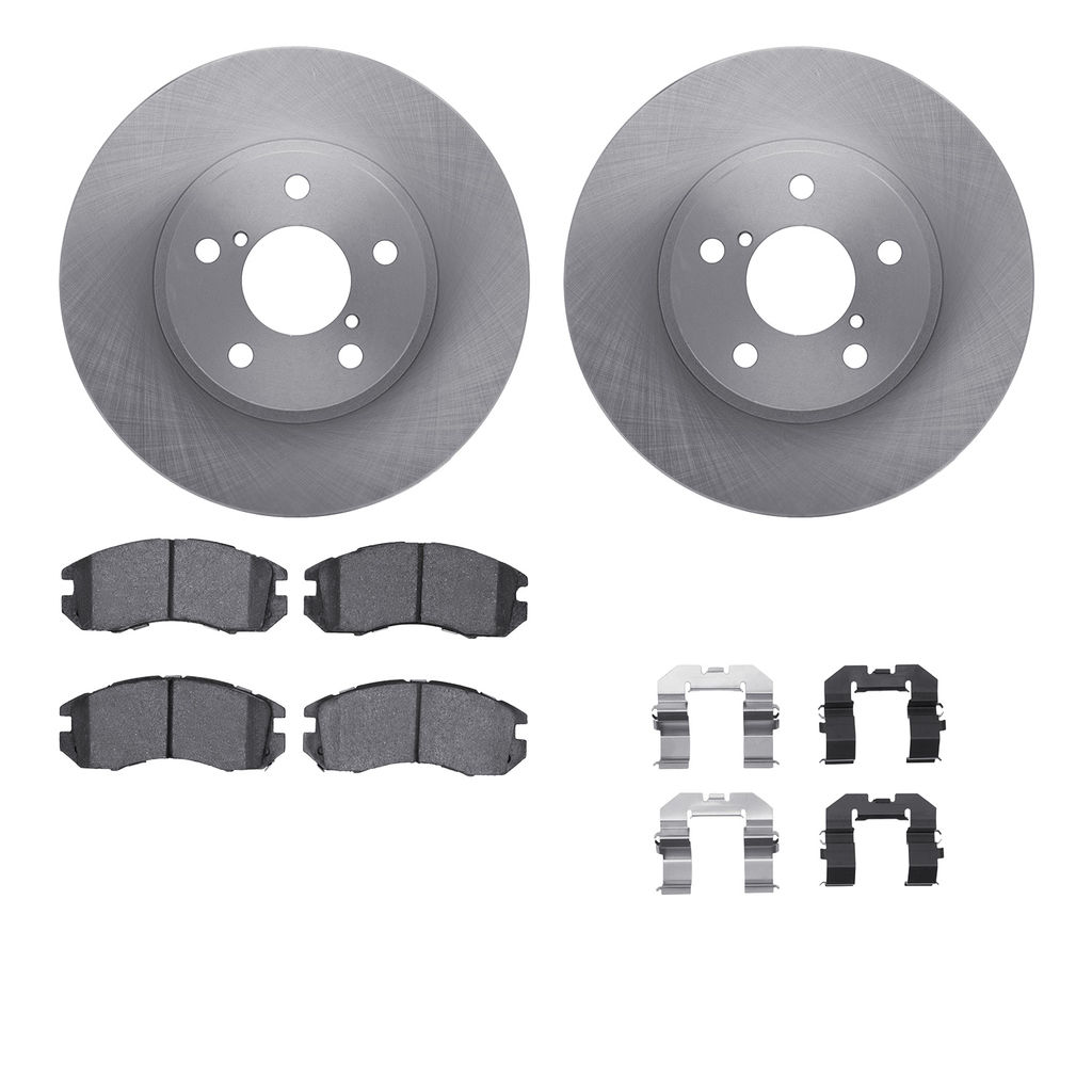 Dynamic Friction 6512-13069 - Brake Kit - Quickstop Rotors and 5000 Brake Pads With Hardware