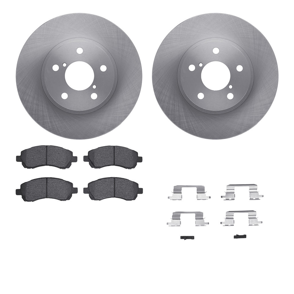 Dynamic Friction 6512-13070 - Brake Kit - Quickstop Rotors and 5000 Brake Pads With Hardware