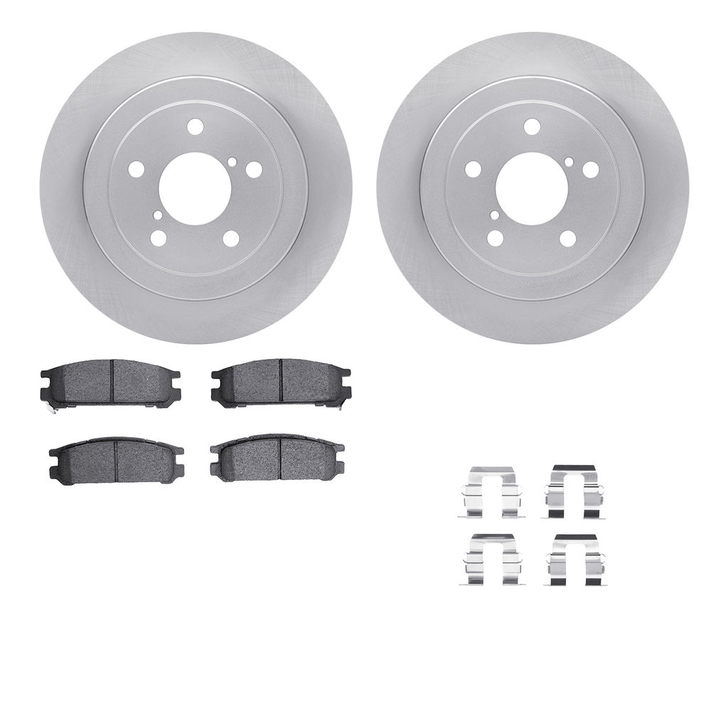Dynamic Friction 6512-13075 - Brake Kit - Quickstop Rotors and 5000 Brake Pads With Hardware