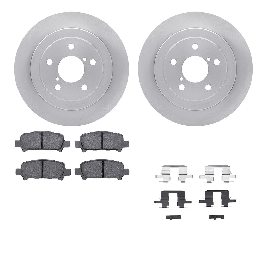 Dynamic Friction 6512-13076 - Brake Kit - Quickstop Rotors and 5000 Brake Pads With Hardware