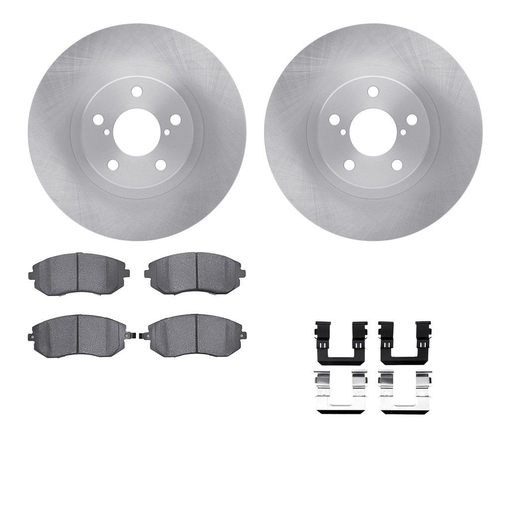 Dynamic Friction 6512-13086 - Brake Kit - Quickstop Rotors and 5000 Brake Pads With Hardware