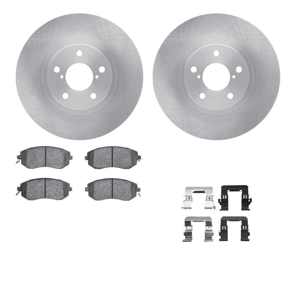 Dynamic Friction 6512-13095 - Brake Kit - Quickstop Rotors and 5000 Brake Pads With Hardware
