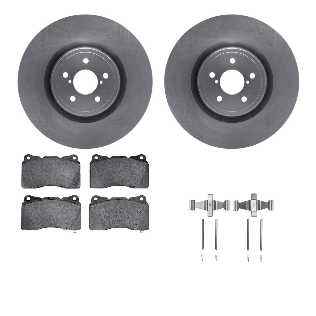 Dynamic Friction 6512-13105 - Brake Kit - Quickstop Rotors and 5000 Brake Pads With Hardware