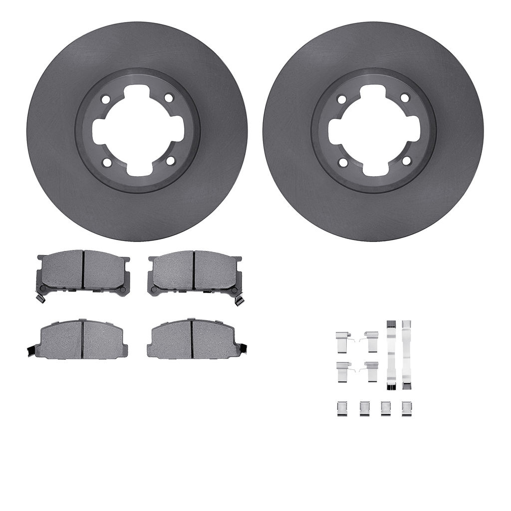 Dynamic Friction 6512-13118 - Brake Kit - Quickstop Rotors and 5000 Brake Pads With Hardware