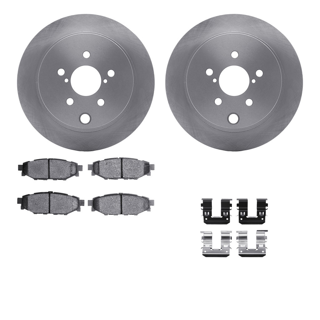 Dynamic Friction 6512-13165 - Brake Kit - Quickstop Rotors and 5000 Brake Pads With Hardware
