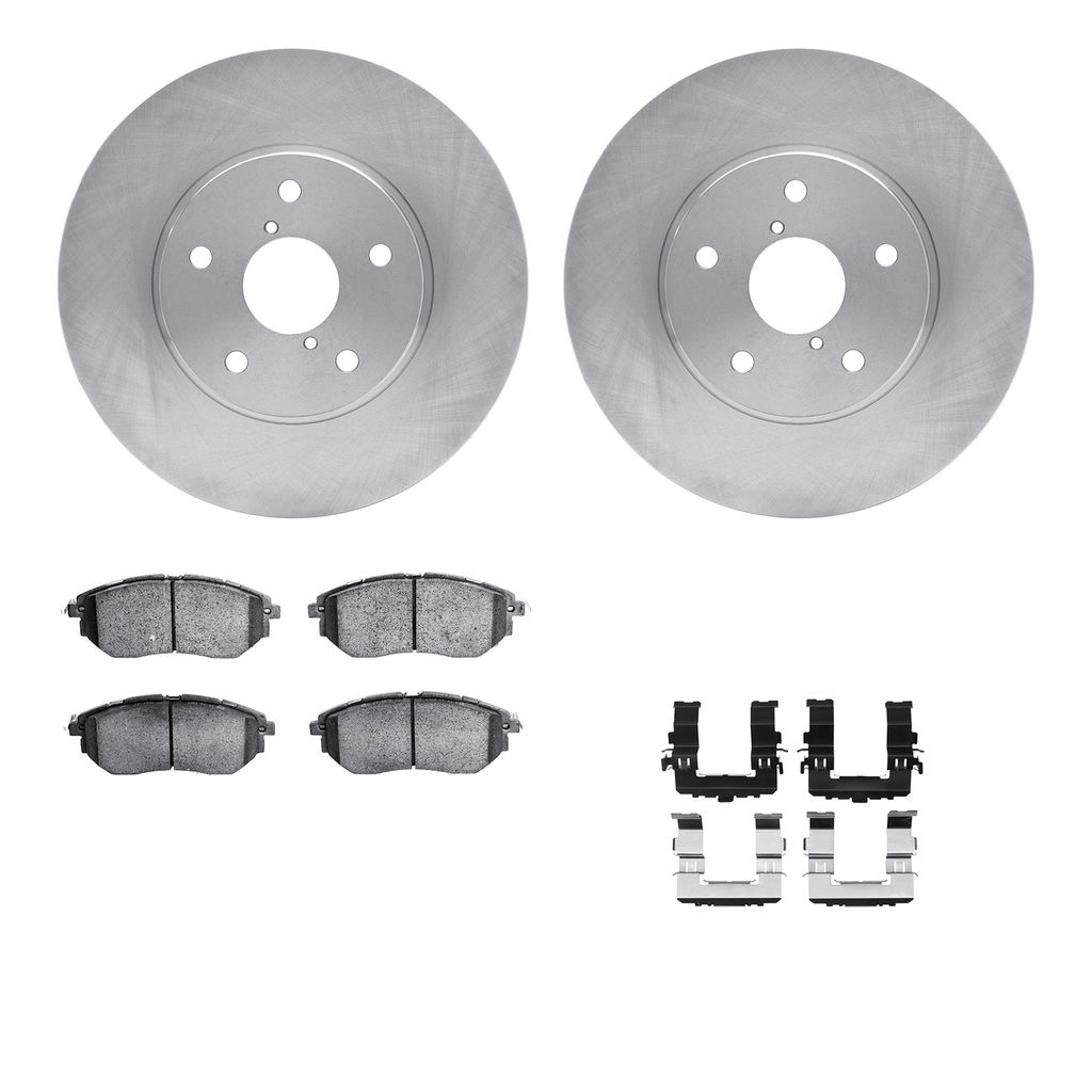 Dynamic Friction 6512-13169 - Brake Kit - Quickstop Rotors and 5000 Brake Pads With Hardware