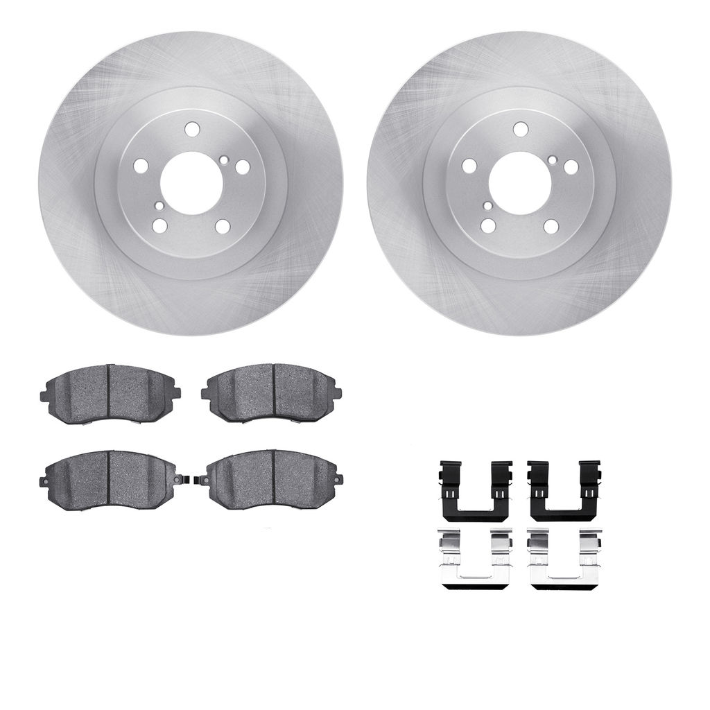 Dynamic Friction 6512-13187 - Brake Kit - Quickstop Rotors and 5000 Brake Pads With Hardware