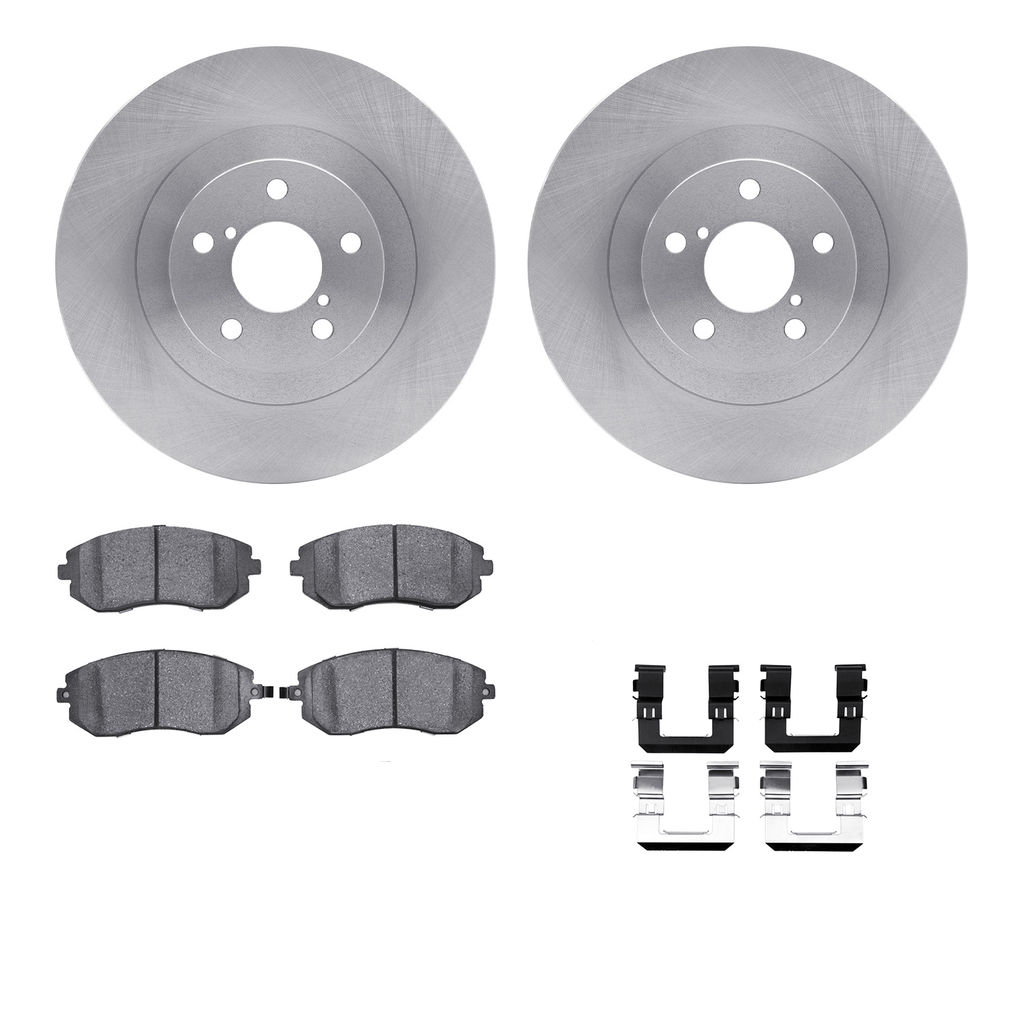 Dynamic Friction 6512-13195 - Brake Kit - Quickstop Rotors and 5000 Brake Pads With Hardware