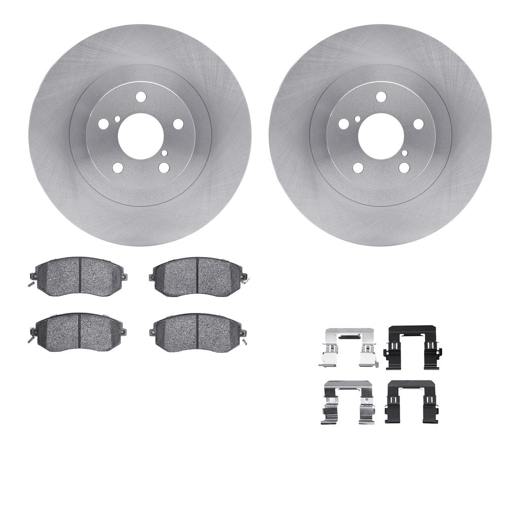 Dynamic Friction 6512-13200 - Brake Kit - Quickstop Rotors and 5000 Brake Pads With Hardware