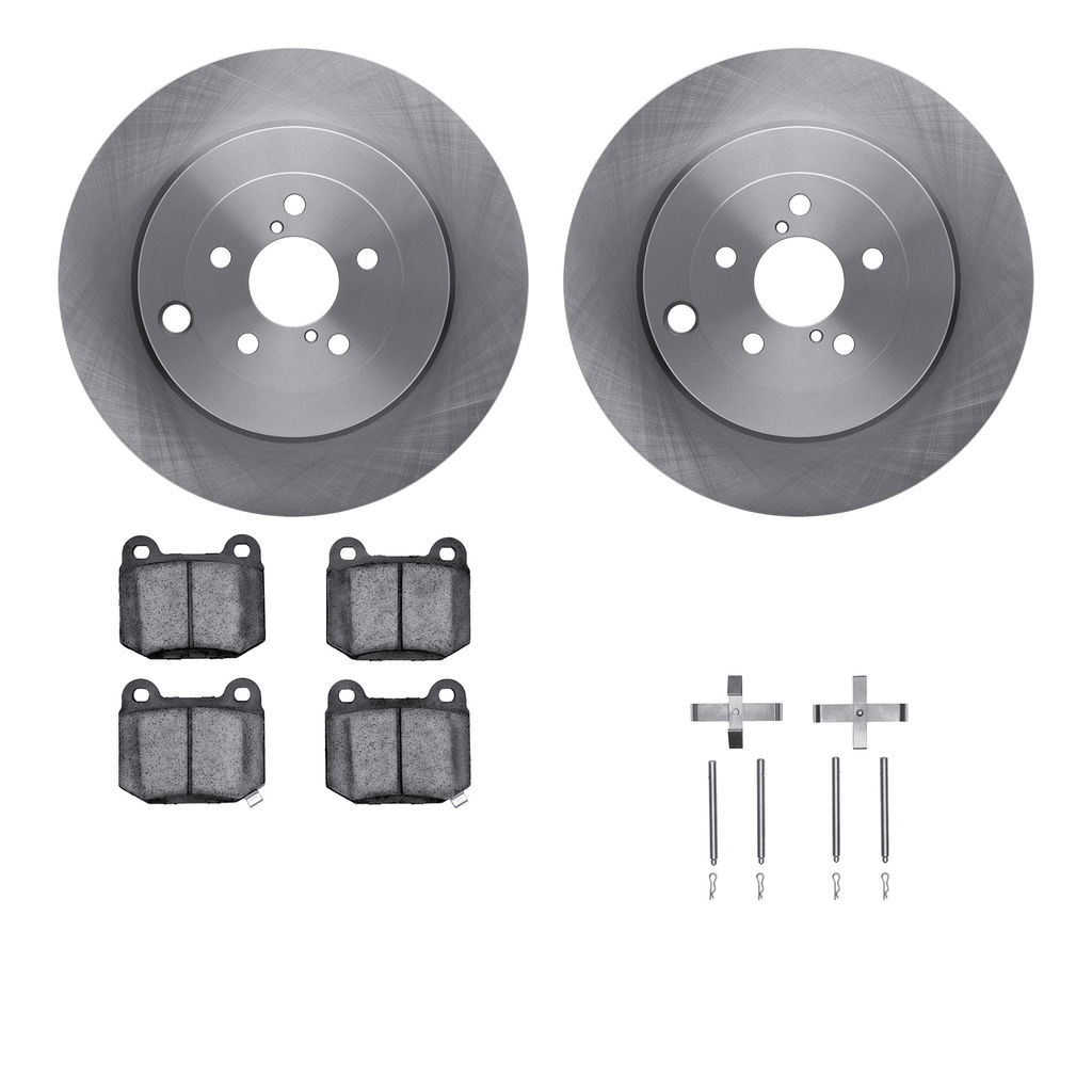 Dynamic Friction 6512-13216 - Brake Kit - Quickstop Rotors and 5000 Brake Pads With Hardware