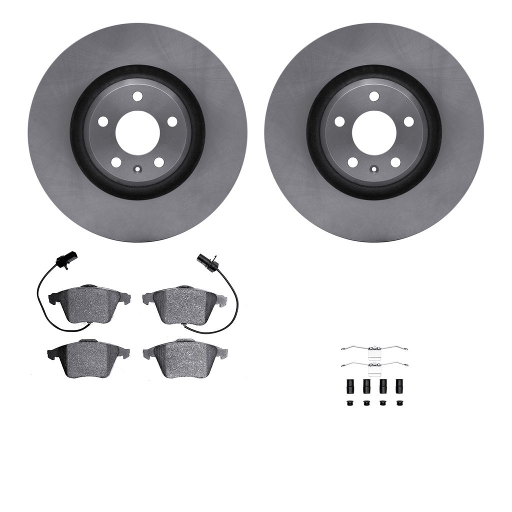 Dynamic Friction 6512-73268 - Brake Kit - Quickstop Rotors and 5000 Brake Pads With Hardware