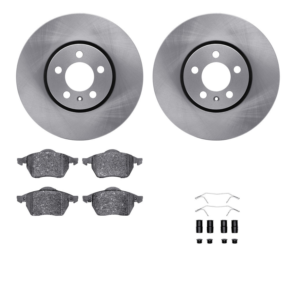 Dynamic Friction 6512-74261 - Brake Kit - Quickstop Rotors and 5000 Brake Pads With Hardware