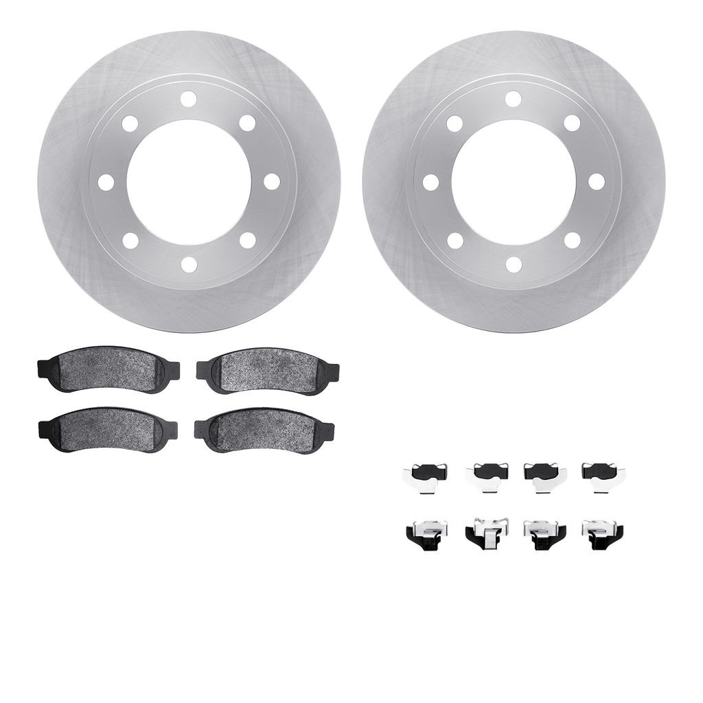 Dynamic Friction 6512-99605 - Brake Kit - Quickstop Rotors and 5000 Brake Pads With Hardware