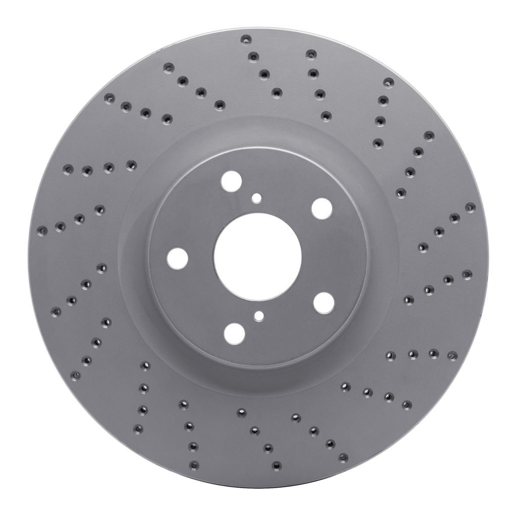 Dynamic Friction 820-75028D - Drilled Coated Carbon Alloy Brake Rotor