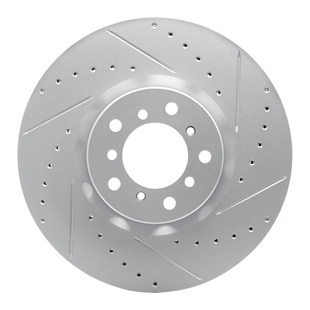 Dynamic Friction 830-31056D - Geoperformance Coated Drilled and Slotted Brake Rotor