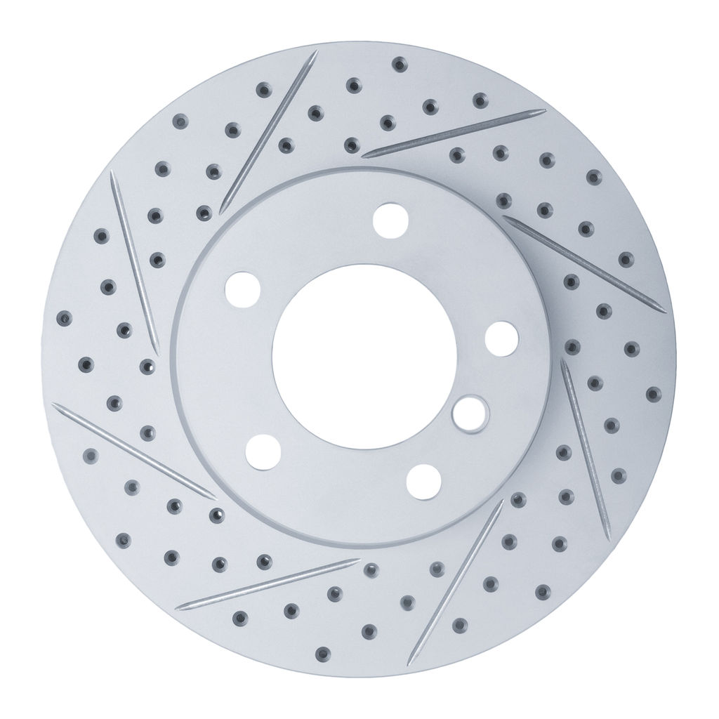 Geoperformance Coated Drilled and Slotted Brake Rotor