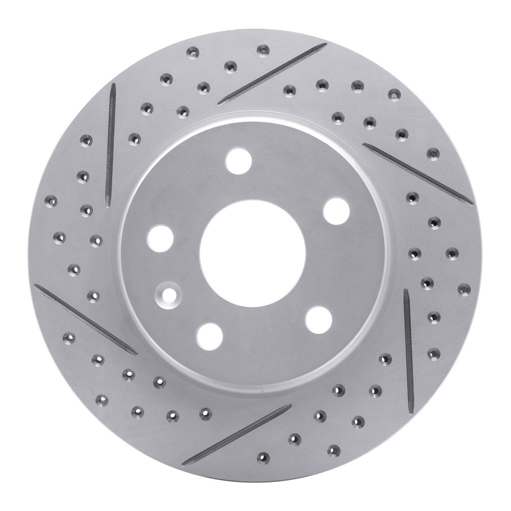 Geoperformance Coated Drilled and Slotted Brake Rotor