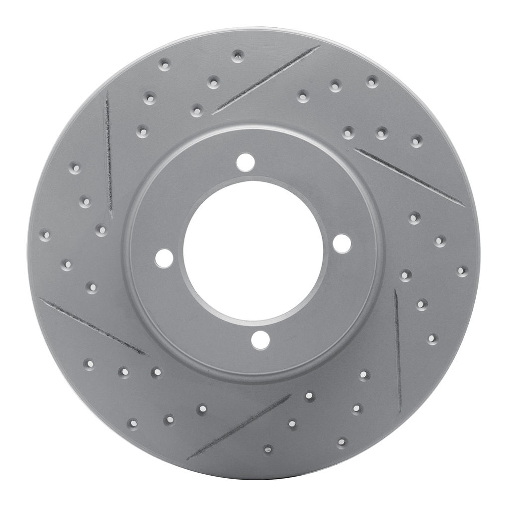 Geoperformance Coated Drilled and Slotted Brake Rotor