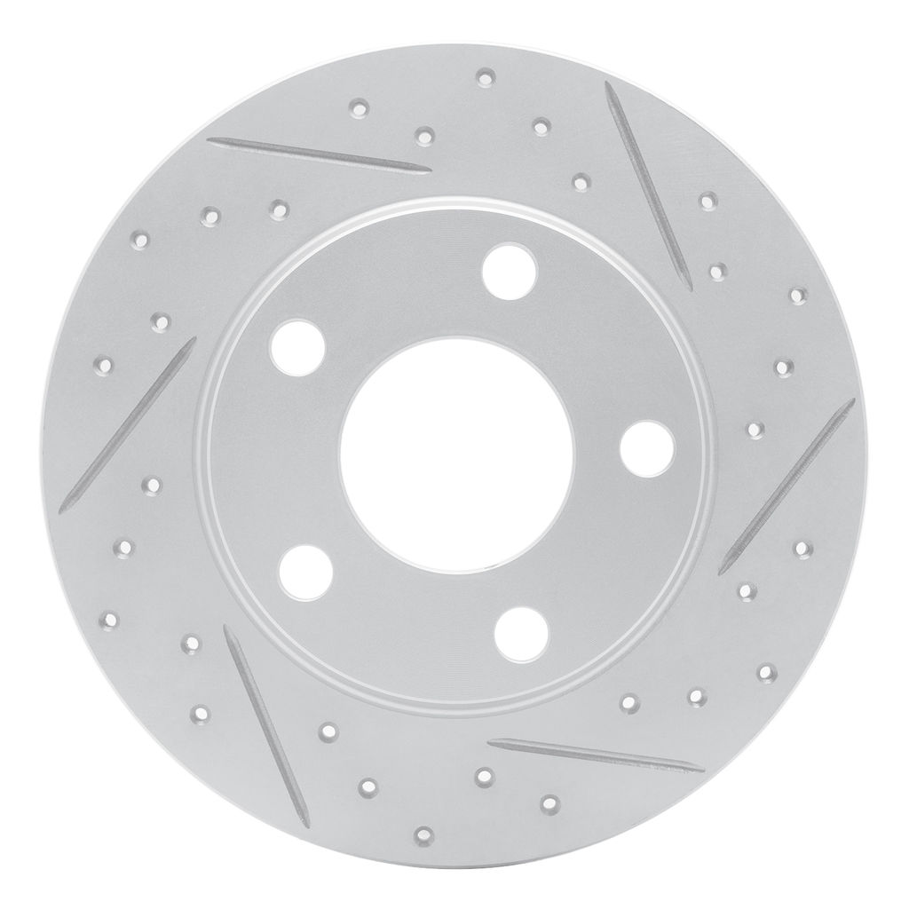 Geoperformance Coated Drilled and Slotted Brake Rotor